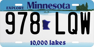 MN license plate 978LQW