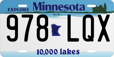 MN license plate 978LQX