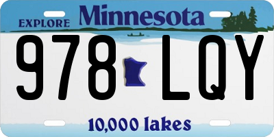 MN license plate 978LQY