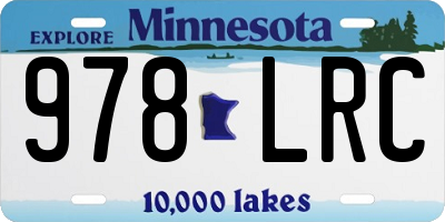 MN license plate 978LRC