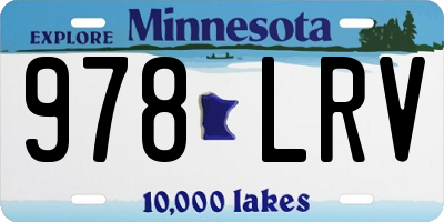 MN license plate 978LRV