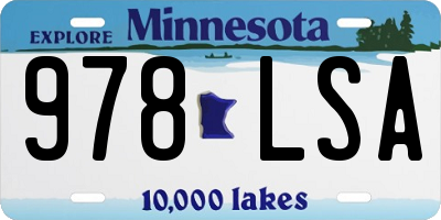 MN license plate 978LSA