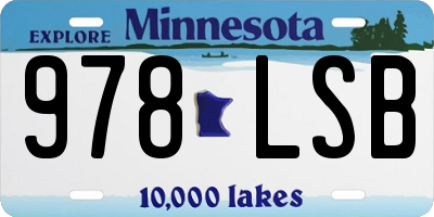 MN license plate 978LSB