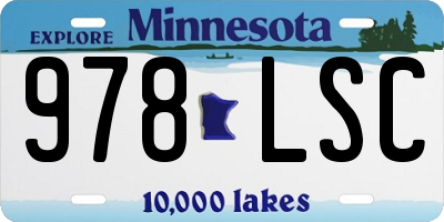 MN license plate 978LSC