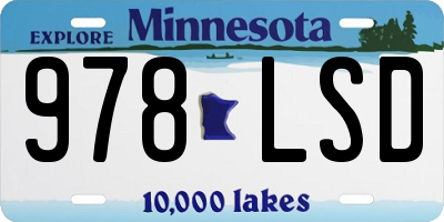 MN license plate 978LSD