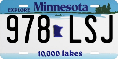 MN license plate 978LSJ