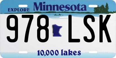 MN license plate 978LSK