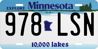 MN license plate 978LSN