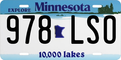 MN license plate 978LSO