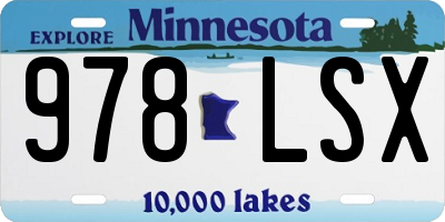 MN license plate 978LSX