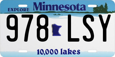 MN license plate 978LSY