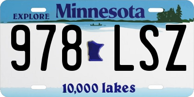 MN license plate 978LSZ