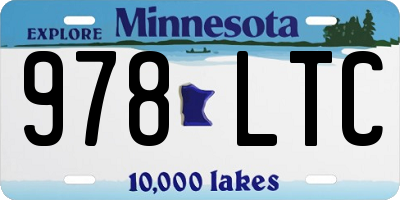 MN license plate 978LTC