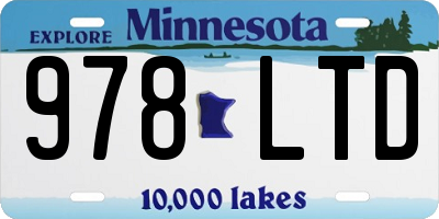 MN license plate 978LTD
