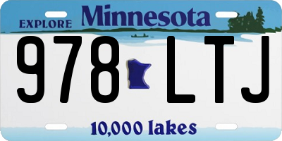 MN license plate 978LTJ