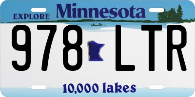 MN license plate 978LTR