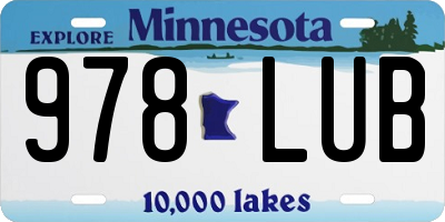 MN license plate 978LUB
