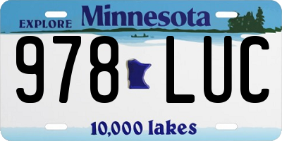 MN license plate 978LUC