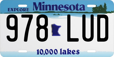 MN license plate 978LUD