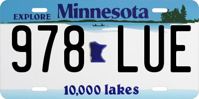 MN license plate 978LUE