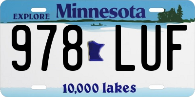 MN license plate 978LUF