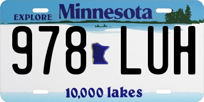 MN license plate 978LUH