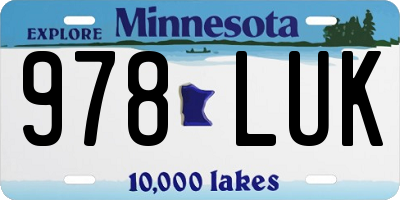 MN license plate 978LUK