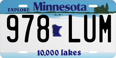 MN license plate 978LUM