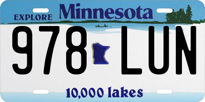 MN license plate 978LUN