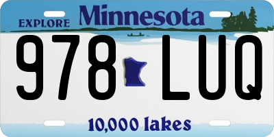 MN license plate 978LUQ