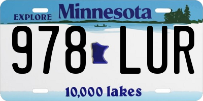 MN license plate 978LUR