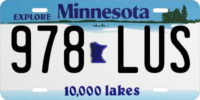 MN license plate 978LUS