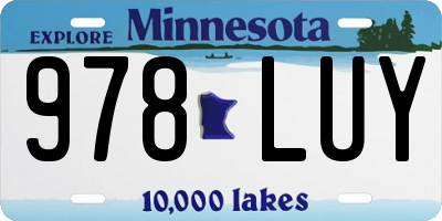 MN license plate 978LUY