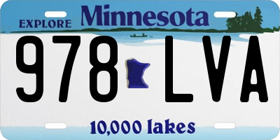 MN license plate 978LVA