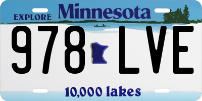 MN license plate 978LVE