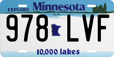 MN license plate 978LVF