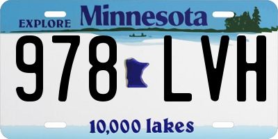 MN license plate 978LVH