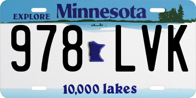 MN license plate 978LVK