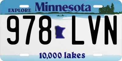 MN license plate 978LVN