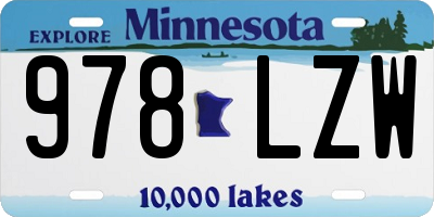 MN license plate 978LZW