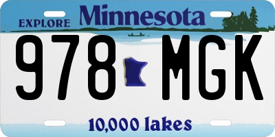 MN license plate 978MGK
