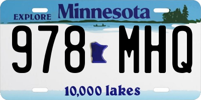 MN license plate 978MHQ
