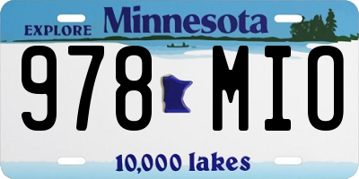 MN license plate 978MIO