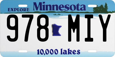 MN license plate 978MIY