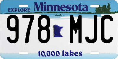 MN license plate 978MJC