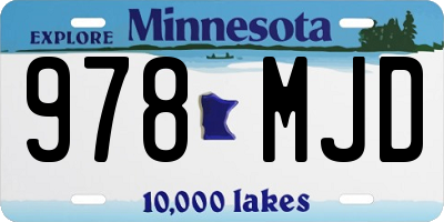 MN license plate 978MJD