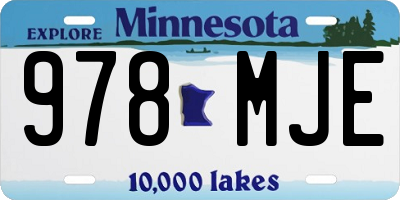 MN license plate 978MJE