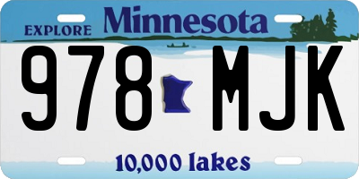 MN license plate 978MJK
