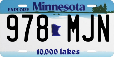 MN license plate 978MJN