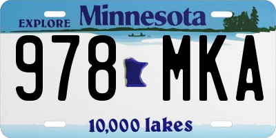 MN license plate 978MKA